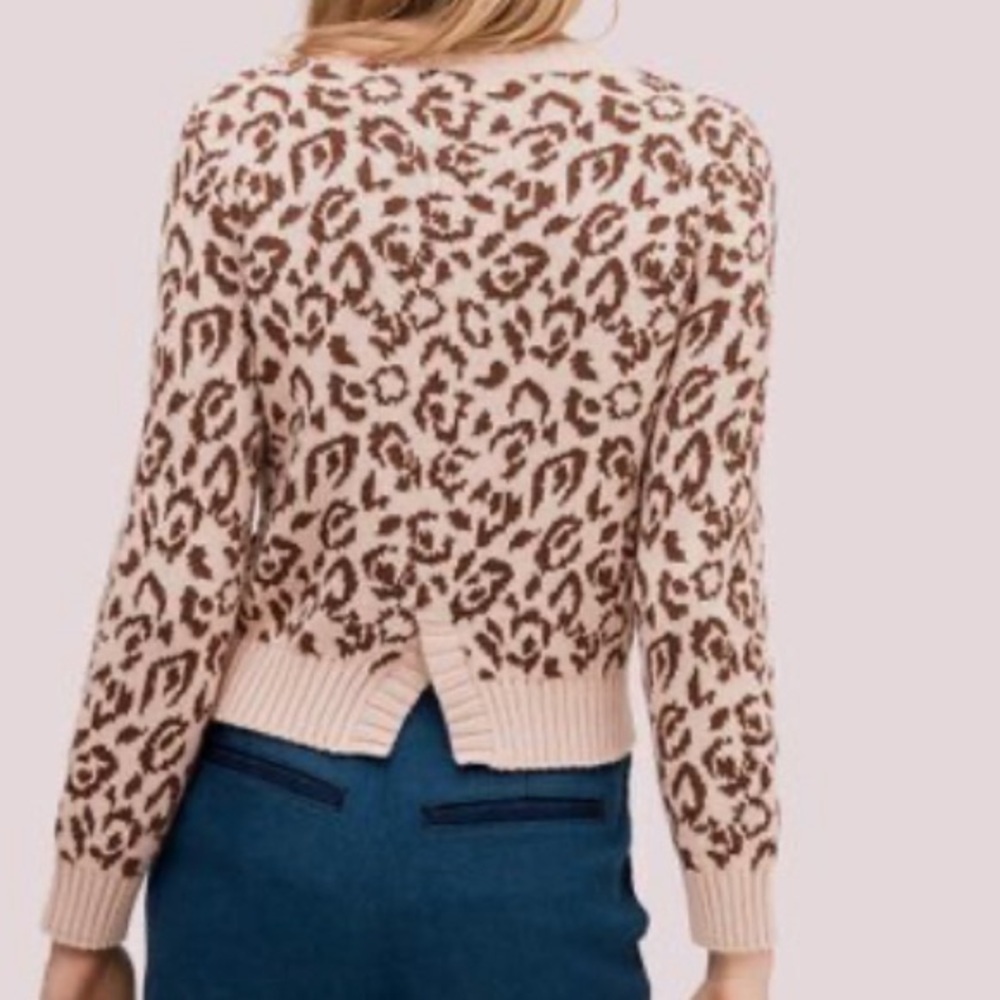 Kate Spade Leopard Print Cardigan Preppy  Barbiecore - Picture 2 of 9